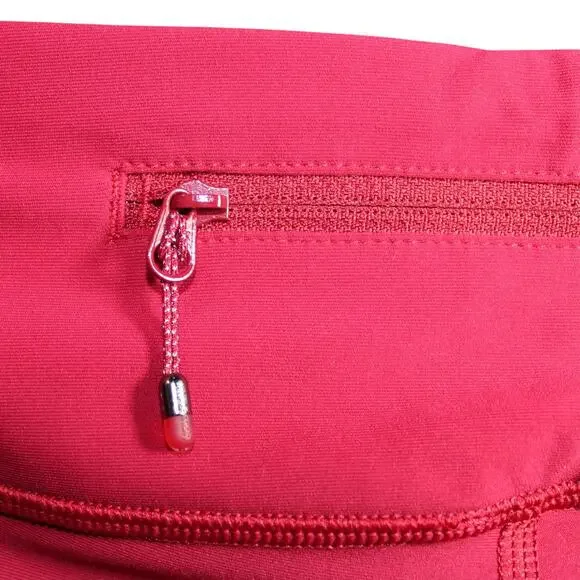 Lululemon Tight Stuff Tight Red and Silver Reflective Print Size 10